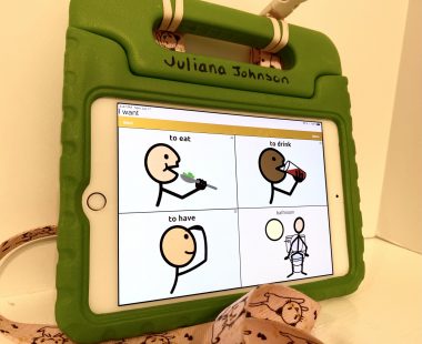 trip training | Angelman Syndrome News | Juliana's uses an iPad as an alternative and augmentative communication device