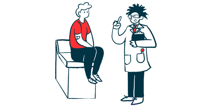 are disease education | illustration of doctor talking to patient