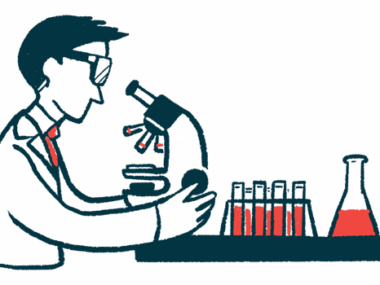 An illustration of a researcher working in a laboratory.