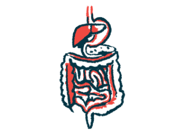 An illustration of the human digestive system.